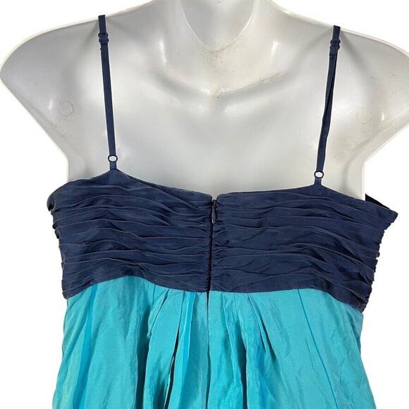 Decode 1.8 Womens Blue 100% Silk Print Sleeveless Empire Waist Dress sz 8w - Picture 15 of 16
